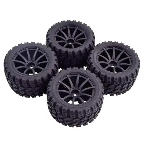 4-Pack RC Pneus Ensemble, en caoutchouc Pneus et Jantes de roues pour