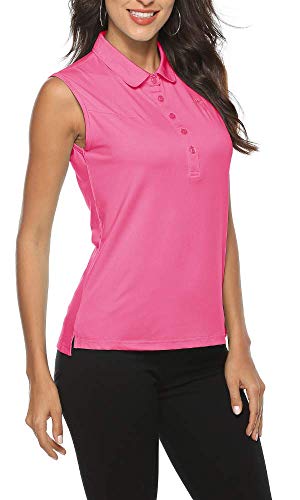 Image of AIRIKE Golf Polo Shirts for Women Sleeveless Summer Sports Athletic Fashionable Workwear-Quick Dry Womens Tank Tops
