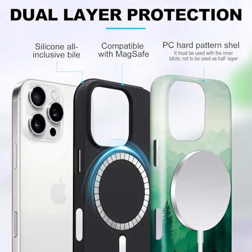 flewfun Magnetic for iPhone 15 Case Christian Cross Camo Phone Case, Shockproof Slim Soft TPU and Hard PC Protective Cases Compatible with MagSafe Protective for Religious Boy Men Women, Green by flewfun - Used condition - Image 3