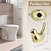 2 Pcs Toilet Bolt Caps Ceramic Gold Bird Replacement Toilet Screw Cover Caps Bathroom Decorative Toilet No Need to Cut The Bolt and No Tools Required - Universal Fit