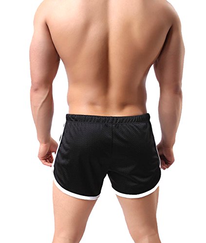 Image of Ouber Men's Fitted Shorts Bodybuilding Workout Gym Running Tight Lifting Shorts
