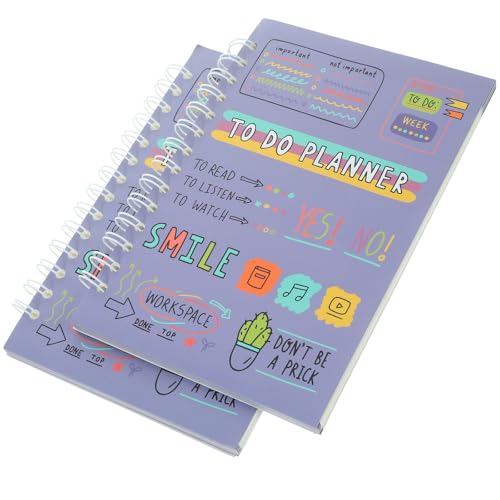 LIOOBO ���t�Ȃ��v�����i�[2���Z�b�g �X�p�C�����m�[�gA5�T�C�Y ���炩�ȏ����S�n�̑��ړI������ �w���p�v��m�[�g �g�тɕ֗��Ȍy��ToDo�v