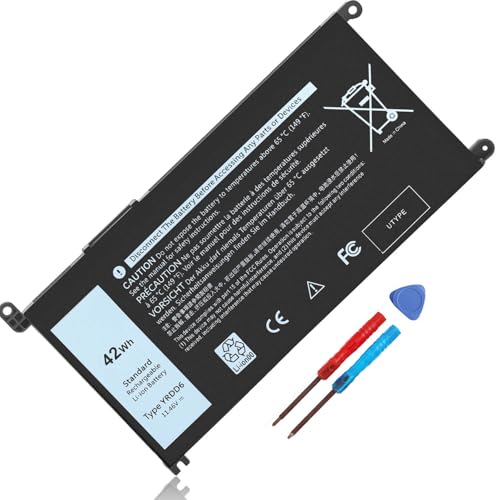 42Wh YRDD6 Battery for Dell Inspiron 15 3582 3583 3584 P75F 3593 5584 5585 5590 5593 5594 5598 5582 7586 14 3493 5481 P93G 5482 5485 5491 5482 2-in-1 5493 17 3793 Vostro 5481 5590 1VX1H VM732 OVM732