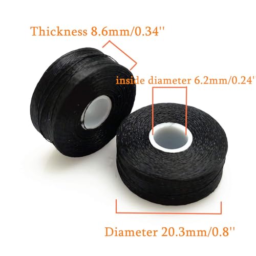 Image of YEQIN Prewound Bobbin Thread, Sideless, 144pcs Type L Size (SA155) White 75D /2 Polyester Thread, Compatible with Babylock, Barudan, Bernina, Brother, Consew, Singer, Tajima and More