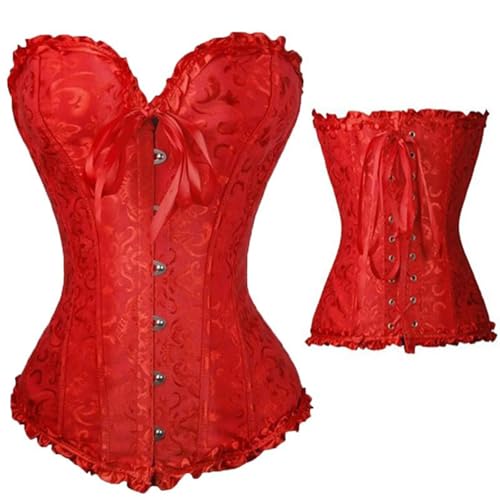 Corset bustier sexy à baleines intégrées et nœud satiné
