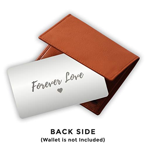 Love Note Wallet Insert - Personalized Engraved Card Wallet - Husband Gift - Gifts for anniversary - Unique Anniversary Wallet Insert Gift3