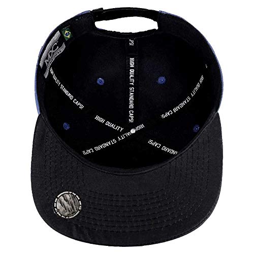 Boné MXC BRASIL 5 Five Panel Aba Reta Snapback Ajustável Tamanho:Único;Cor:Azul