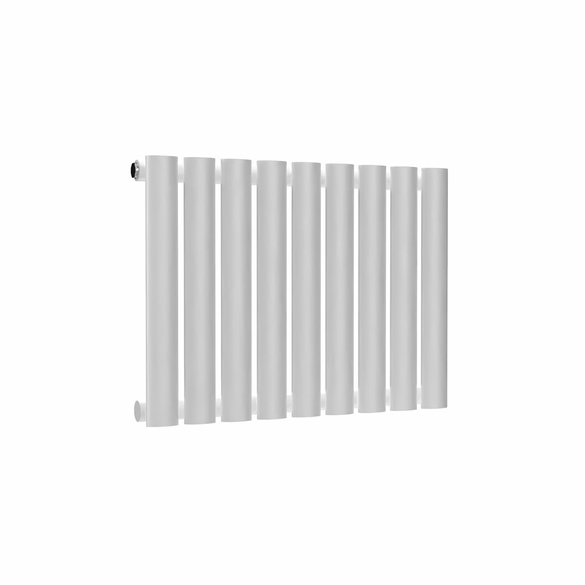 Lux Heat White Oval Horizontal Single Panel Designer Radiator 400Mm (H) X 540Mm (W)