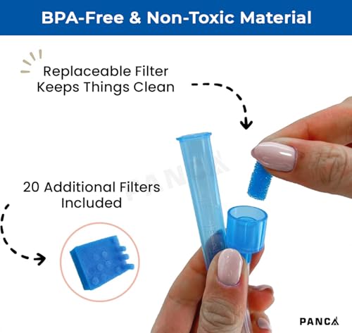 Image of PANCA Baby Nasal Aspirator Mucus Sucker Nose Cleaner with 20 Hygienic Filters | Gentle Suction Pump for Infants & Kids | Safe Nose Cleaner for Newborn Congestion Relief, Easy to Clean & Travel-Friendly