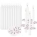 50 Church Candles with Drip Protectors for Devotional Candlelight Vigil Service, Box of 50 Candles, Unscented White 5