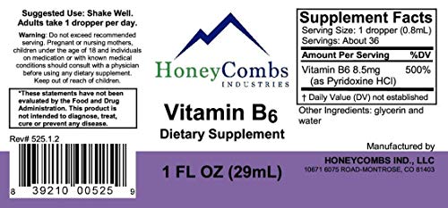 Honeycombs Liquid Vitamin K1-1 Fl Oz + Vitamin B6 Drops 1 Fl Oz. #TOP3