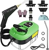 Picture of Handheld Steam Cleaner for Home, 2500W High Temperature Pressurized Machine, 1.2L Water Tank, Handle-controlled Steam Output, Portable Cleaning Steamer for Car, Bed Bugs, Furniture, Grout (Green)