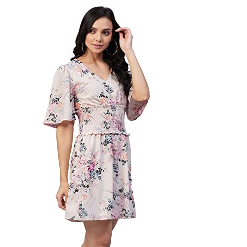 Image of Carlton London Women's Polyester A-Line Mini Casual Dress