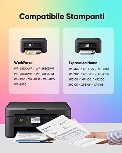 Jetingo Compatible Epson 603 Ink Cartridges Replacement for 603XL Ink Cartridges Compatible with Epson Expression Home XP2100 XP2105 XP3100 XP3105 XP4100 XP4105 WF2810 WF-2830 WF-2835 WF-2850