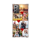 Custom Phone Case for Samsung Galaxy Note 20,Personalized Multi-Picture Collage Photo Phone Cases,Customized Phone Cover for Birthday Xmas Valentines Friends Her and Him, Clear Soft Case