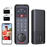 Aurosmart Smart Lock with Face Recognition, 3-in-1 Camera+ Doorbell+ Keyless Entry Door Lock, Palm Vein, Fingerprint, Keypad, WiFi Electronic Deadbolt for Front Door, Motion Sensor, Tuya App, Alexa