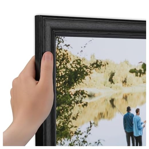 ArtToFrames 30x40 Inch Black Picture Frame, This 1.25" Custom Wood Poster Frame is Black Stain on Solid Red Oak, for Your Art or Photos, 2WOM0066-59504-YBLK-30x40