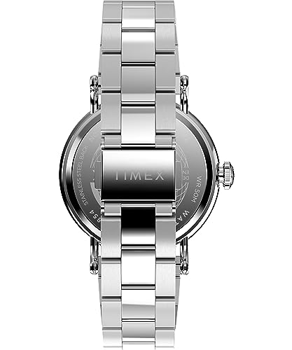 Image of Timex Waterbury 39mm Men's Analog Watch | Durable Stainless Steel Case | Day and Date Window | Durable Design | 100M Water Resistance