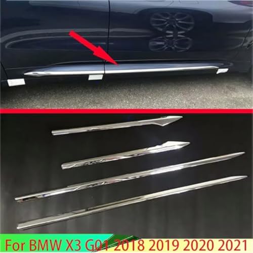 Accesorios BMW X3 G01 2018-2021 molduras exteriores cromadas brillantes coche 6