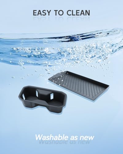 Image of CDEFG 2PCS for 2025 2026 Mitsubishi Outlander Center Console Cup Holder Organizer Insert TPE & Center Console Wireless Charing Pad Silicone Mat Accessories-FIT Fuel-Powered