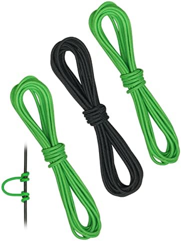 THREE ARCHERS Archery D Loop Rope for Compound Bow D Ring Buckle Release Nocking Loop Material（Pack 3） Bowstring Serving Thread D Loop Buckle
