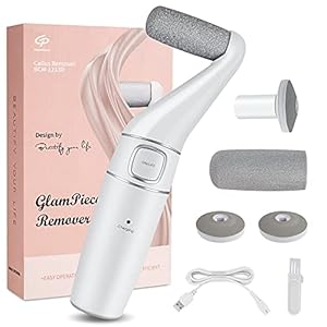 MUSCCCM Elektrische eeltverwijderaar, pedicure, voetverzorging en manicure-eeltraspel, USB-oplaadbaar, IPX4 waterdicht, eeltverwijderaar, met 5 reservewielen