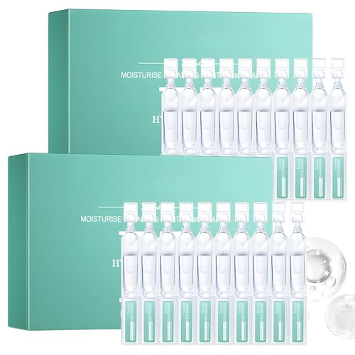 60Pcs Ampollas Acido Hialuronico Inyectable Acido Hialuronico Serum Facial Hyaluronic Acid Serum Microneedling S-erum Hidratación Profunda Reducir Las Arrugas Anti-Envejecimiento