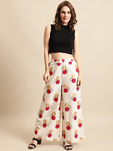 Image of Pistaa's Women's Regular Fit High Rise Palazzo