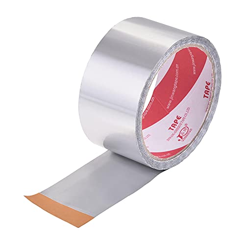 Image of uxcell Aluminum Foil Tape, 48mmx32m Self-Adhesive Waterproof High Temperature Sealing Tapes for HVAC Air Duct Pipe Insulation