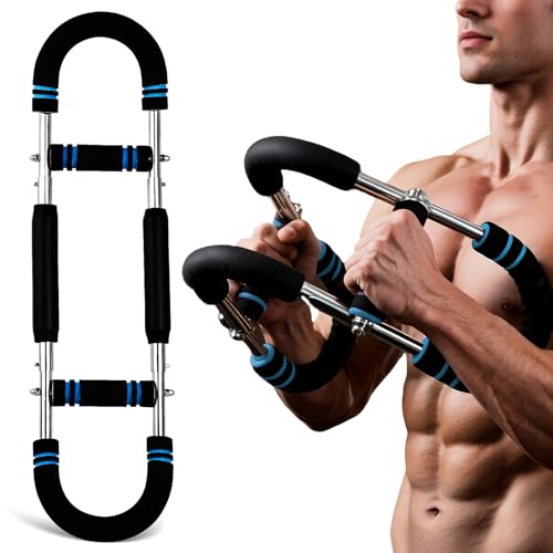 Exerciseur de Bras Twister, Amovible musculation avant bras avec ressort de résistance, Appareil musculation Exercice pectoraux biceps und bras et jambes mit 30-50 kg...