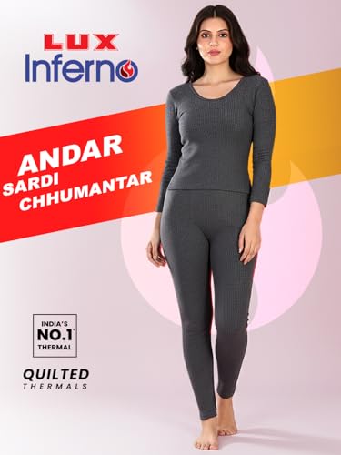 Image of Lux Inferno Women's Short Thermal Vest | Full Sleeves Round Neck Short Innerwear Top