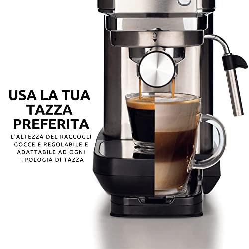Ariete 1380 Cafetera de metal, compatible con café en polvo y monodosis ESE, 1300 W, capacidad 1,1 L, 15 bar de presión… - Imagen 6