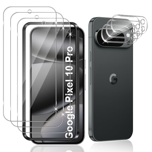 Datree 3 Stück für Panzerglas für Google Pixle 10 Pro und 3 Stück Kameraschutz,9H Härte Hartglas, Anti-Kratz Panzerfolie, Bläschenfrei Schutzfolie, HD Displayschutz Folie