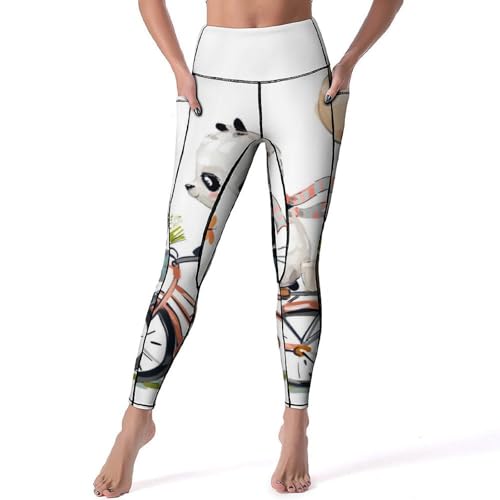 Legging panda femmes galbant taille haute contre la transparence en gym