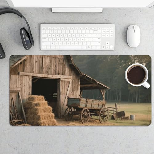 Desk Pad Protector 24x12 Inch Extended Vintage Farmhouse