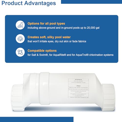 Salt-Water-Pool-chlorinator-System-T-5-Salt-Cell-Replacement-W3T-Cell-5-Turbo-Salt-Chlorination-System-Compatible-with-Hayward-Cell-T-5-20000-Gallon Salt Water Pool chlorinator System T 5 Salt Cell Replacement W3T Cell 5 Turbo Salt Chlorination System Compatible with Hayward Cell T 5 20000 Gallon