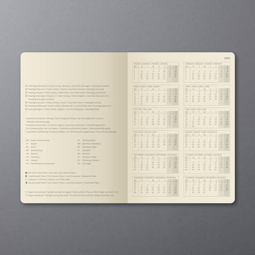 SIGEL C2573 Conceptum Weekly Planner 2025, Approx. A6, Green, hardcover, 2 Pages = 1 Week, 176 Pages, ca. A6 - Image 4
