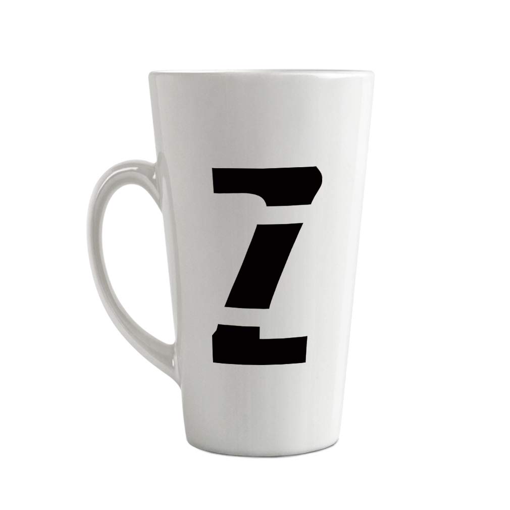 Ceramic Custom Latte Coffee Mug Cup"Z" Jailbird Initial Monogram Letter Z Tea Cup 17 Oz Design Only
