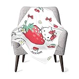 DNBCJJ - Manta para bebé, diseño de Hello Kitty fresa, sua