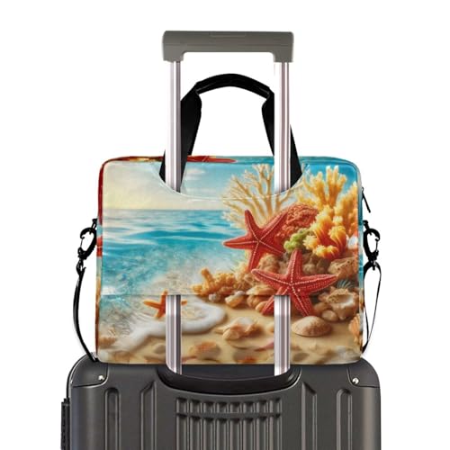 Funda portátil con estampado de estrella de mar coral miniatura 4