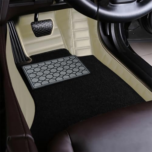 Image of Premium 9D Car Foot Mats |Waterproof & Dustproof | Anti-Skid Floor Mats for Car | Easy to Clean | Luxury Car Interior Mats Compatible with Maruti Suzuki Dzire 2024 - Beige Beige