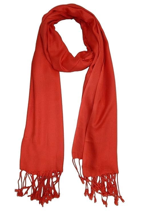 Plain Fashionable Winter Wear Thin Scarf/Stole/Shawl For Baby Girls Womens(Red)-image-20