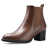 COASIS Women's Chelsea Boots Chunky Heel Slip On Ankle Booties With Elastic Sided