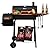 Royal Gourmet CC1624W Barrel Charcoal Grill with Offset Smoker, 552 Sq. In. Cooking Area, Wooden Front and Side Shelf with Hooks, Mesh Bottom Shelf, Charcoal Grill for Outdoor Grilling, Black