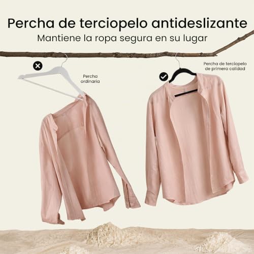 Miniatura 5 de Utopia Home Premium Perchas De Terciopelo Antideslizantes, Duraderas Perchas Negras Con Gancho Giratorio De 360 Grados Percha De Gran Resistencia Negro, Paquete De 50
