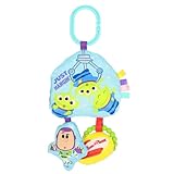 Disney Toy Story The Claw On the Go Jingle Toy with Little Green Aliens, Crinkle Sensory Toy with Teether, Clip-On Baby Travel Activity Toy by Kids Preferred