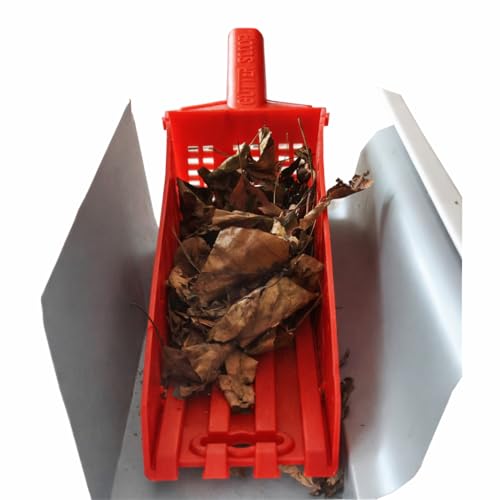 Gutter Scoop Gutter Cleaning Tool for Standard gutters Under Gutter Guards Teeth to Scrape Debris (Red)