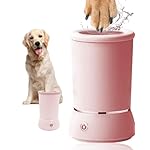 Automatic Dog Paw Cleaner for Dogs，Electric Dog Foot Paw Washer Cup and Massager，2 Speeds for Thorough Cleaning and USB Rechargeable,Pet Paw Feet Cleaner for Small Medium Dogs Cats (Pink)