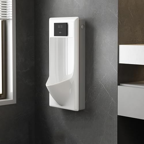 Urinario de cerámica con sensor automático de pared para hombres gris 2