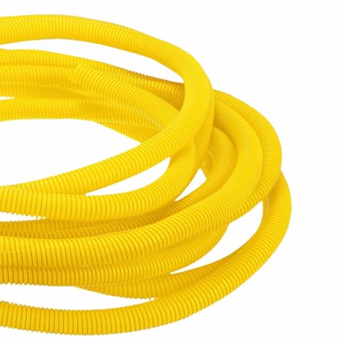Gaine de protection jaune 15,2 m pour câbles de maison et jardin